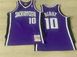 10 Mike Bibby Sacramento Kings 2002-03 Maillot Violet